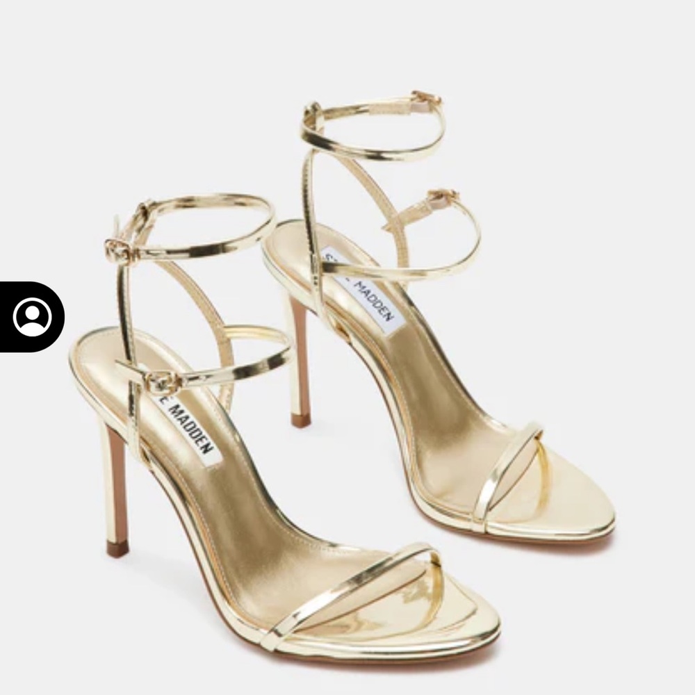 Steve Madden Gold Strappy Heels